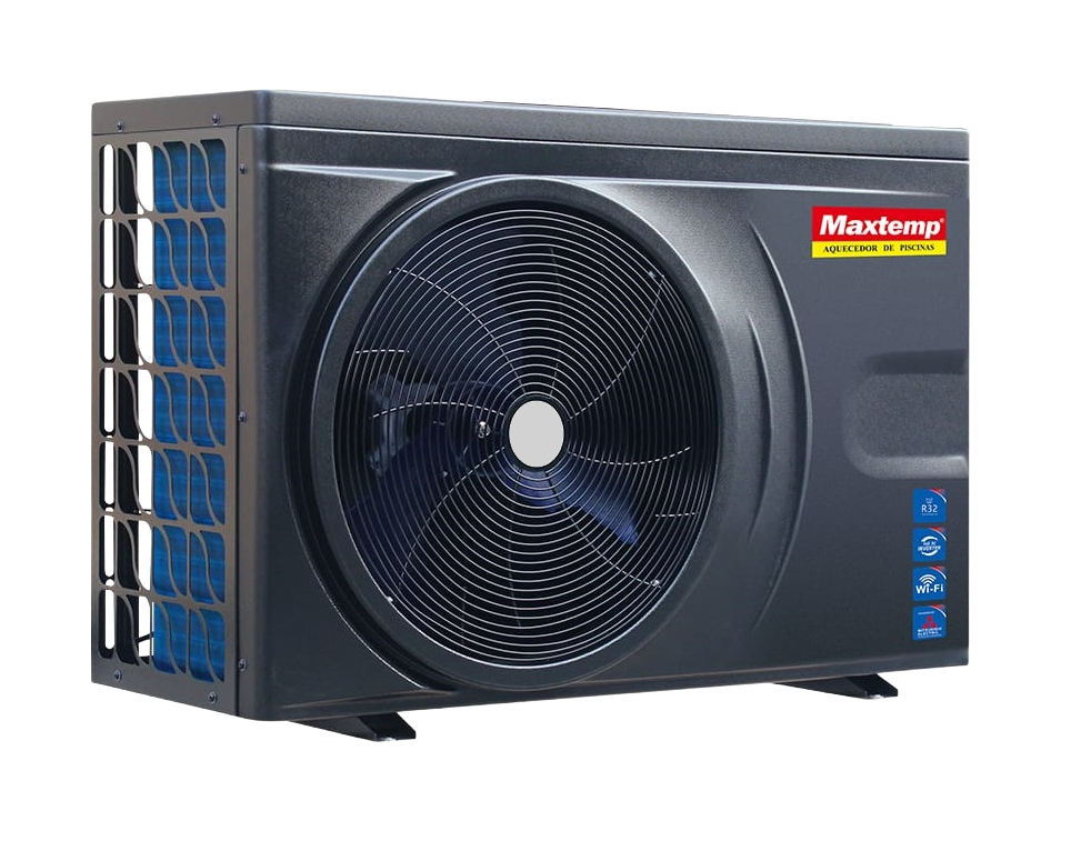 Componentes internos da Bomba de Calor Maxtemp Full Inverter – compressor Mitsubishi e trocador em titânio
